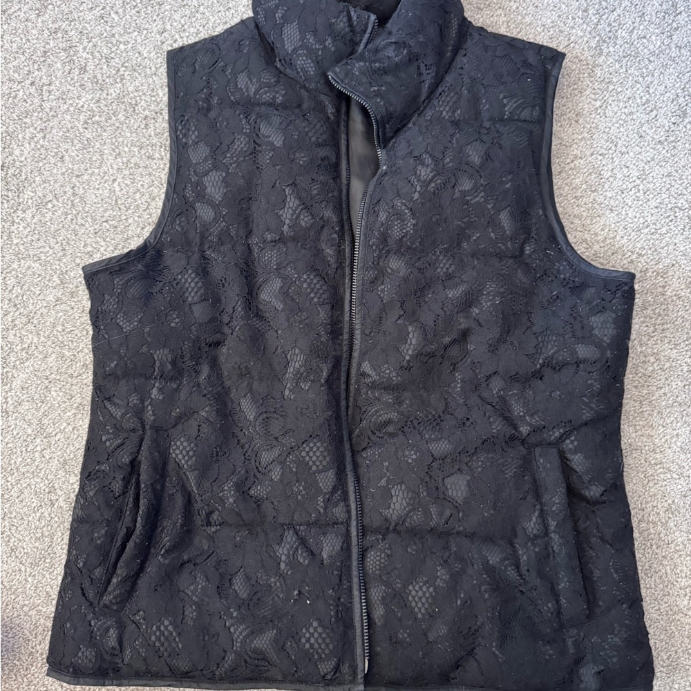 Banana Republic Black Lace Vest